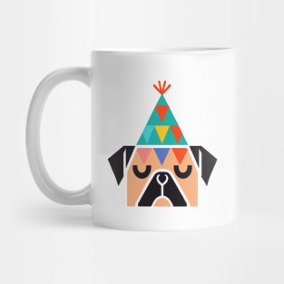 Pug Birthday Party Dog Owner Vintage Funny Pug Kids Boy Girl Mug